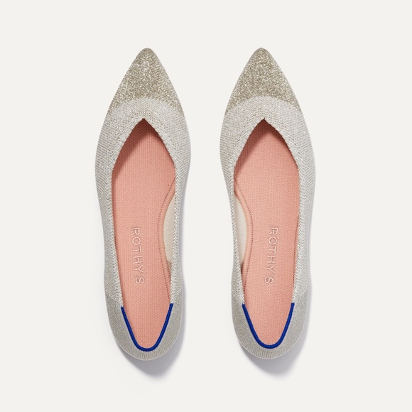 Rothy's The Point - Diamond Metallic Size 7.5